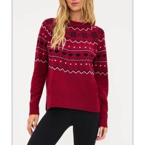 Beach Riot Elizabeth “Merlot” fair isle sweater. NWT